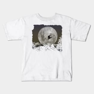 Snowboard Freestyle - Winter Night Kids T-Shirt